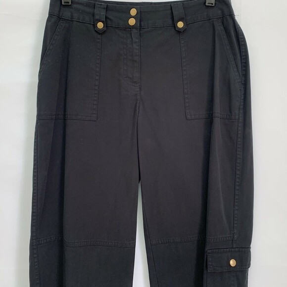 Charter Club Pants Size 4 Black Cotton Spandex Cropped Length Katherine Fit NWT - Picture 2 of 7